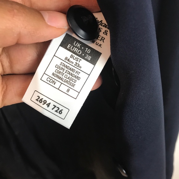 Marks & Spencer | Navy Blue Long Blazer 💎 - Picture 9 of 10